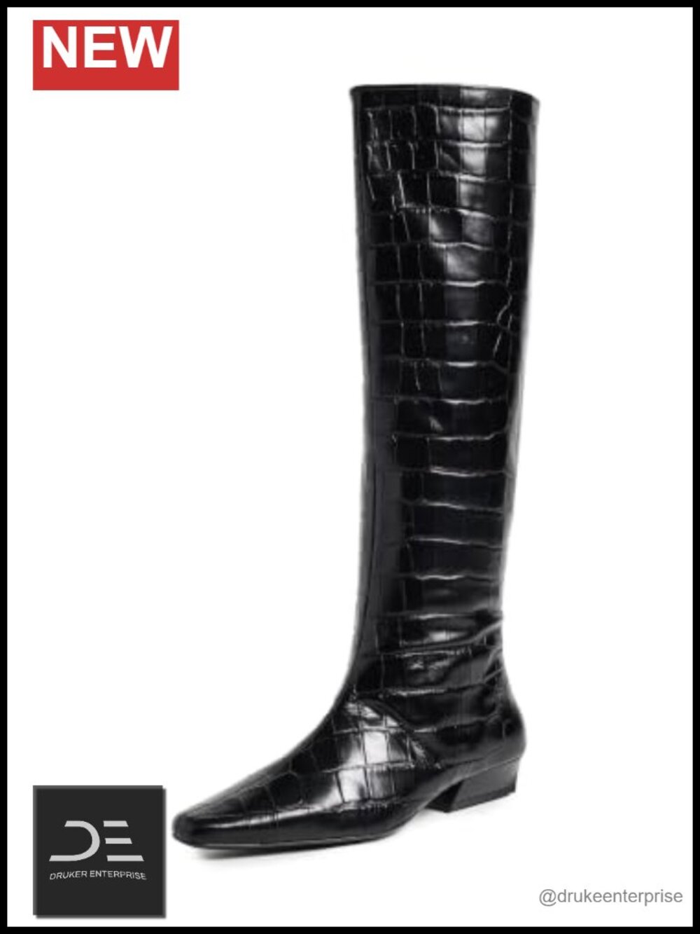 STAUD Wally Flat Boots Knee-High Leather